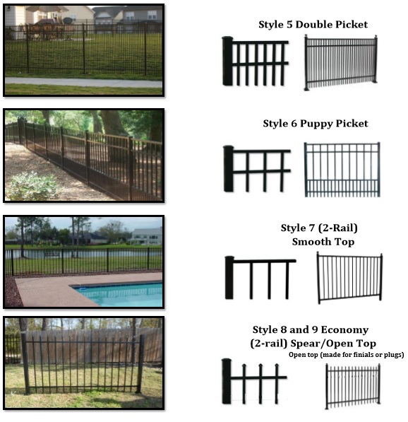 Aluminum Fence Styles